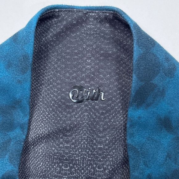 Wear it to Heart Leggings Women Size Small Reversible Blue Gray Full Length WITH - Picture 6 of 10